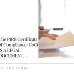 PIRB Certificate of Compliance document