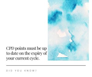 PIRB up to date CPD points