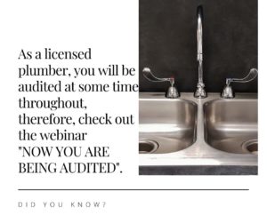 PIRB plumber audit