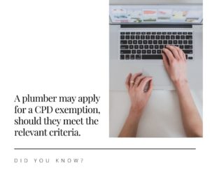 PIRB CPD exemption application