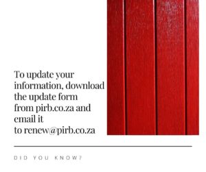 PIRB update form