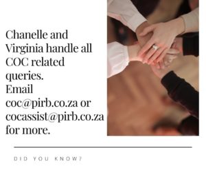 PIRB CoC related queries