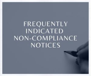 Frequently indicated non-compliance notices Part 2